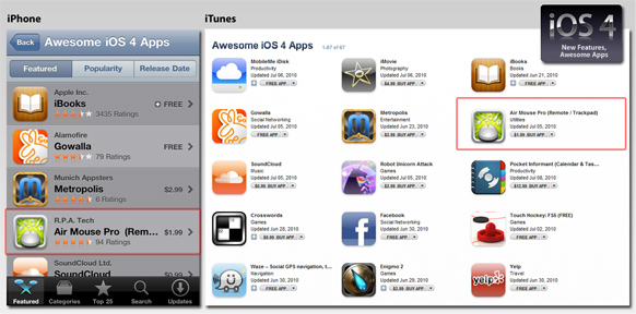 Apple Awesome iOS 4 Apps feature